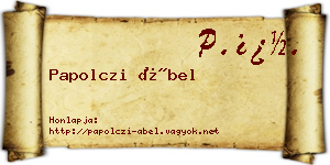 Papolczi Ábel névjegykártya